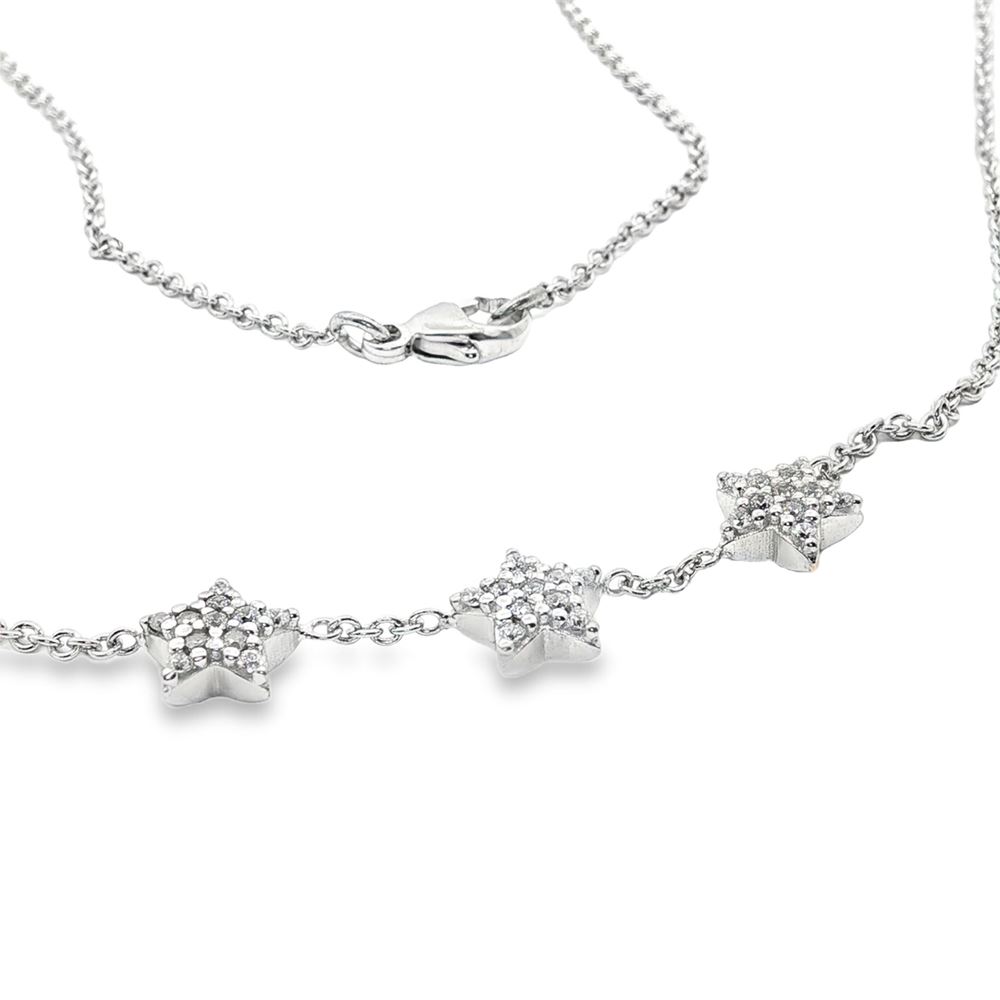 STARLIKE CRYSTAL NECKLACE THREE STARS
