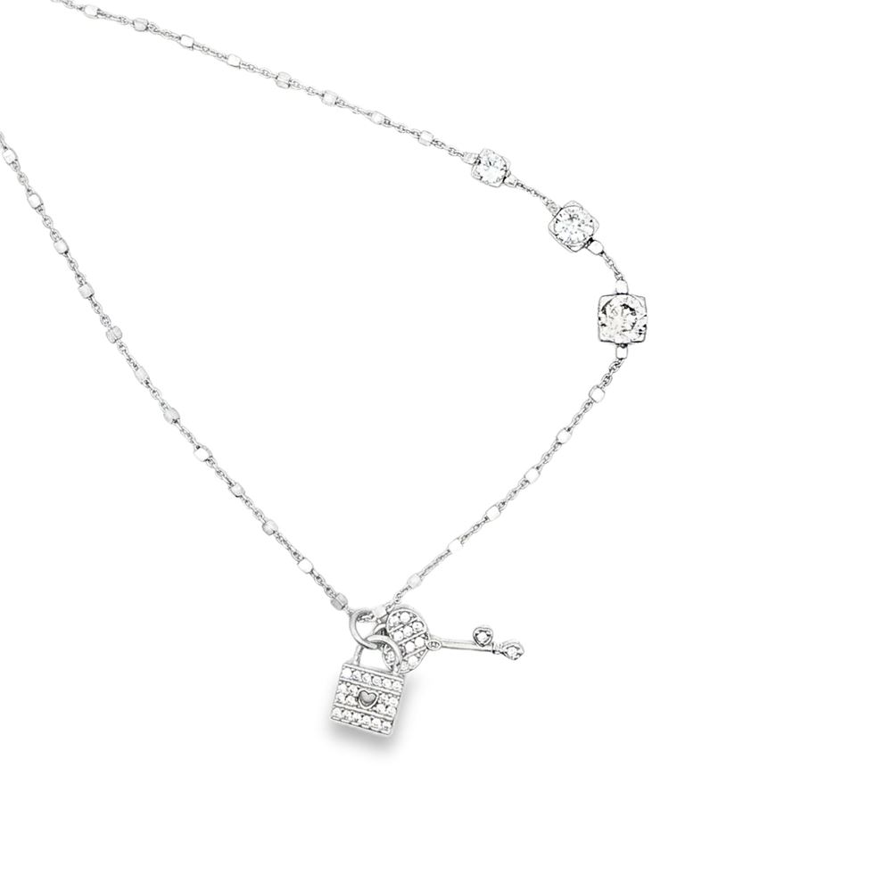 UNLOCK YOUR HEART CRYSTAL LIGHTS ON CHAIN NECKLACE