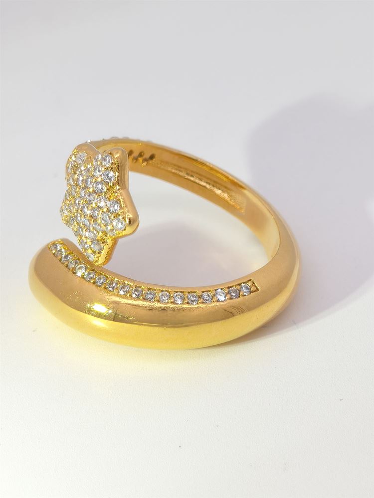 COMETA GOLD CRYSTAL STONES RING