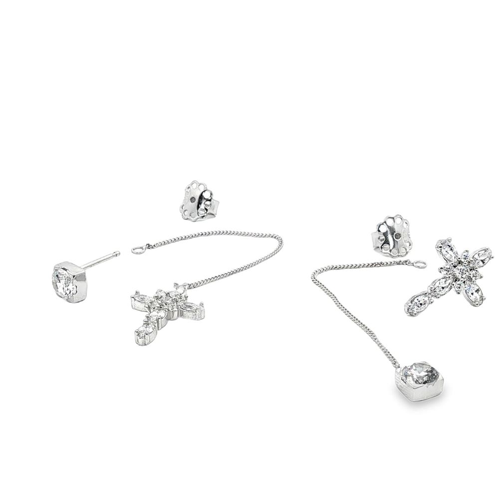 crux crystal leadings earrings