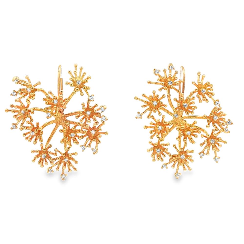 dandelion gold crystal earrings