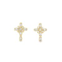 crux gold crystal earrings