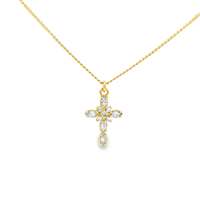 crux gold crystal necklace