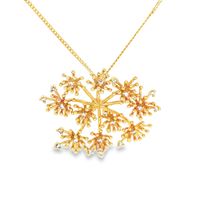 dandelion gold crystal necklace
