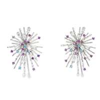 firework crystal ametista celeste earrings