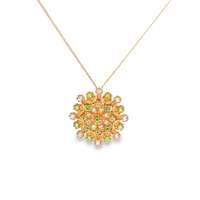 flake gold verde&champagne necklace