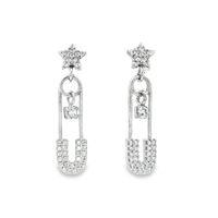 starlike crystal leading stars earrings