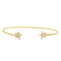 starlike gold crystal two stars bracelet