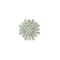 flake verde&champagne ring
