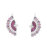 DIVA CRYSTAL PINK&PURPLE EARRINGS