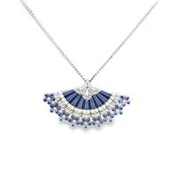 DIVA CRYSTAL STONES BLUE GLAZED NECKLACE