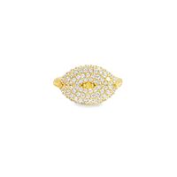 LEAF GOLD CRYSTAL RING