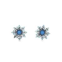 BLOSSOM ACQUAMARINA STONES EARRINGS