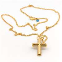 CRUX GOLD CRYSTAL STONES NECKLACE