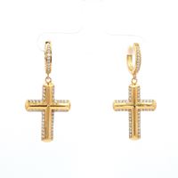 CRUX GOLD CRYSTAL STONES EARRINGS