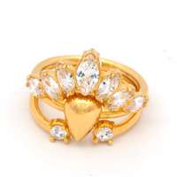 AURORA GOLD CRYSTAL STONES RING