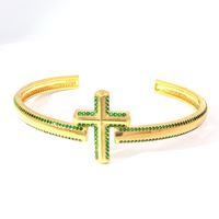 CRUX GOLD GREEN STONES BRACELET