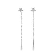STARLIKE CRYSTAL CHAIN EARRINGS
