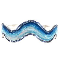 WAVE BLUE STONES BLU GLAZED BRACELET