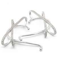 CROSS CRYSTAL EARCUFF