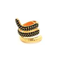 SNAKE GOLD BLACK STONES