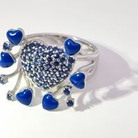 DALì BLUE STONES BLUE GLAZED RING