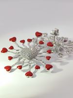 DALì CRYSTAL STONES RED GLAZED EARRINGS