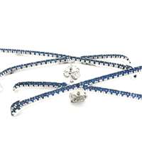 CROSS BLUE STONES CENTRAL PIN EARRINGS