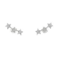 STARLIKE CRYSTAL THREE STARS EARRINGS
