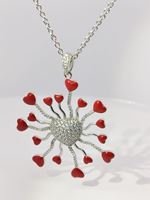 DALì CRYSTAL STONES RED GLAZED NECKLACE