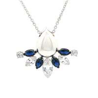 AURORA CRYSTAL&BLUE STONES NECKLACE