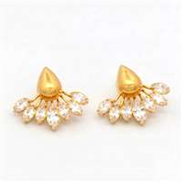 AURORA GOLD CRYSTAL STONES EARRINGS