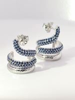 SNAKE (small) BLUE STONES EARRINGS