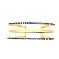 LINE GOLD BLUE STONES BRACELET
