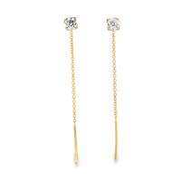 LIGHTS GOLD CRYSTAL EARRINGS CHAIN