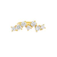 rainbow gold crystal ring