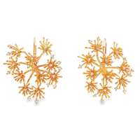 dandelion gold crystal earrings