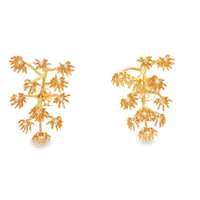 agave gold crystal earrings
