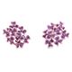 clover amethyst stones lavander glazed earrings