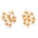 dandelion gold crystal earrings