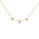 starlike gold crystal necklace three stars